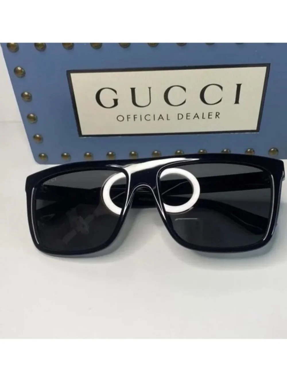 💯 - Authentic- New-GUCCI Grey /Black Browline Men's Sunglasses GG0748S 001 59 - Picture 6 of 15